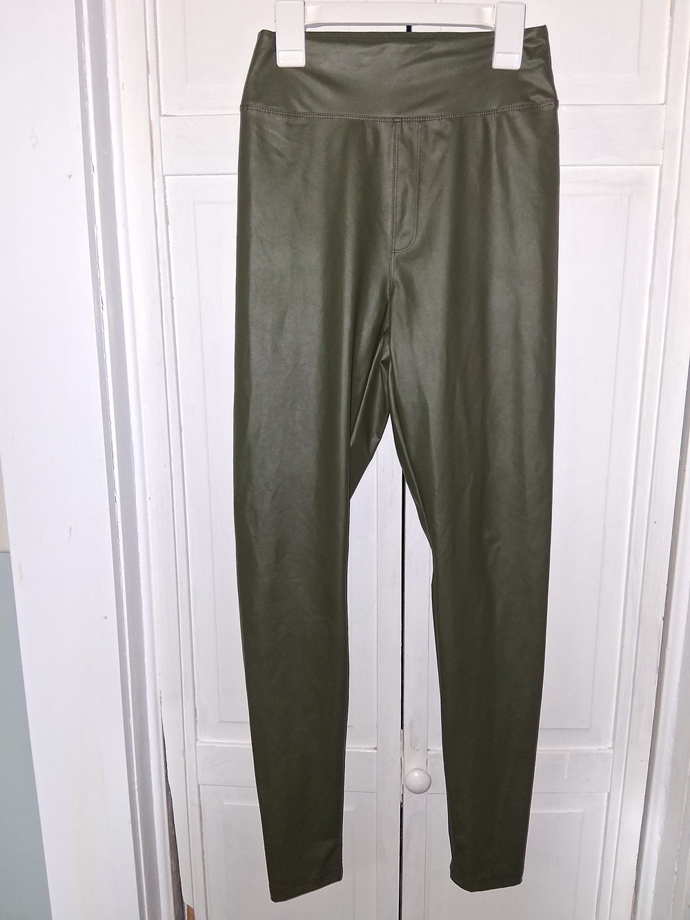 aerie Olive Green Faux Leather Leggings